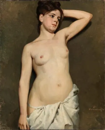Naismalli, akatemiaharjoitelma, by Albert Edelfelt