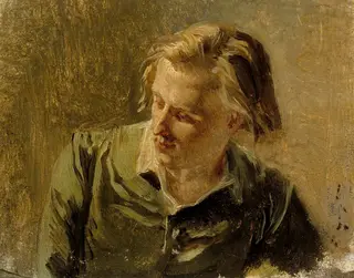 Nuoren miehen muotokuva, by Albert Edelfelt, 1889