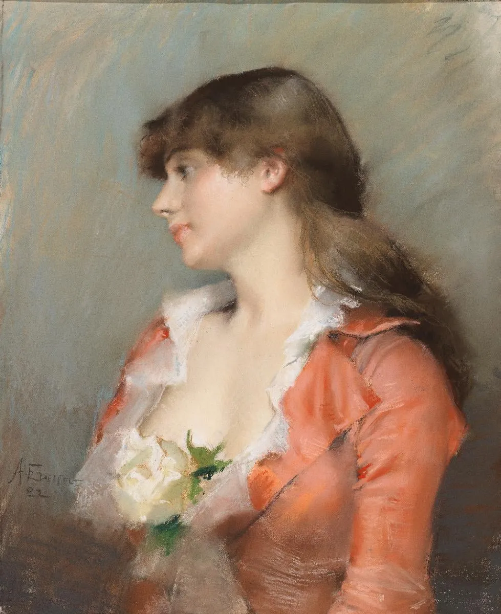 Nuori nainen sivulta nähtynä, by Albert Edelfelt, 1889