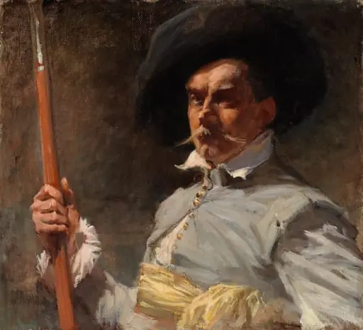 Omakuva 1600-luvun asussa, by Albert Edelfelt