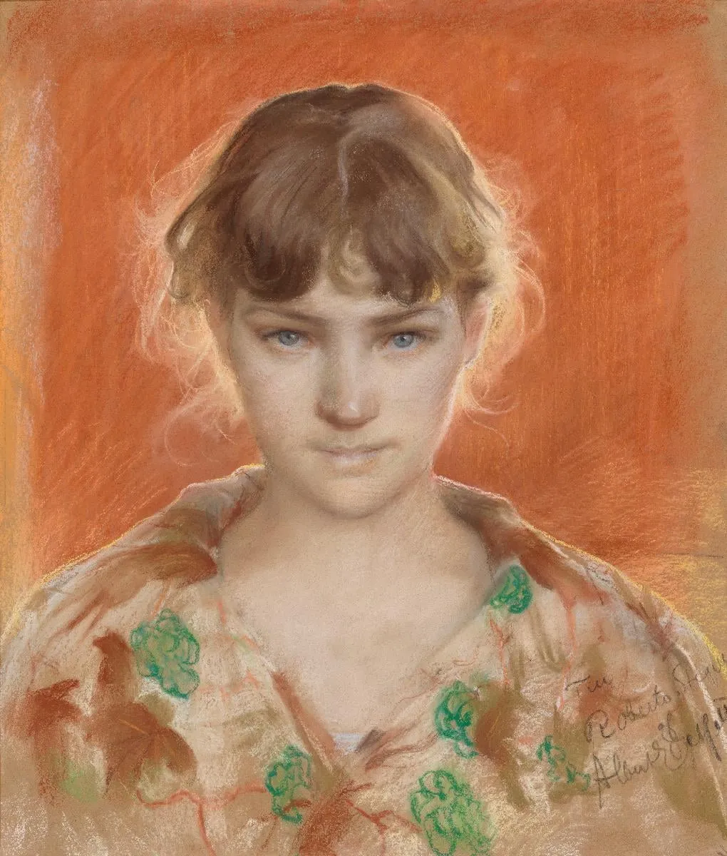 Pariisilaismalli aamutakki yllään, by Albert Edelfelt, 1889