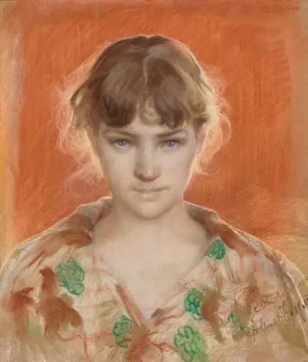 Pariisilaismalli aamutakki yllään, by Albert Edelfelt