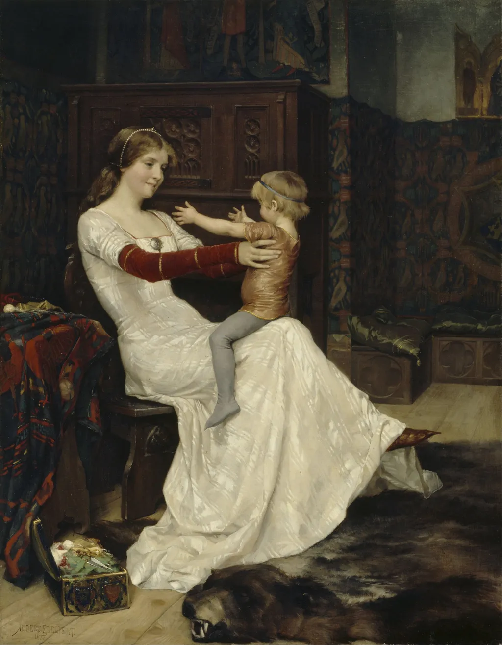 Queen Blanche de Namur, by Albert Edelfelt, oil, 1889