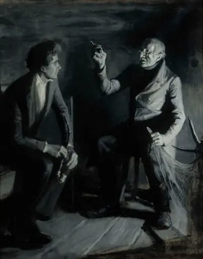 "Sanella Dunkerista hän alkaa...", kuvitusta Vänrikki Stoolin tarinoihin, by Albert Edelfelt