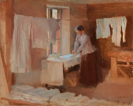 Silittäjä, harjoitelma teokseen Pesijättäriä, by Albert Edelfelt