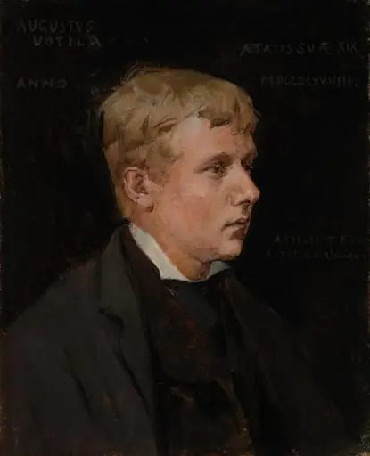 Taiteilija Aukusti Uotila, harjoitelma teokseen Kaarle-herttua herjaa Klaus Flemingin ruumista, by Albert Edelfelt