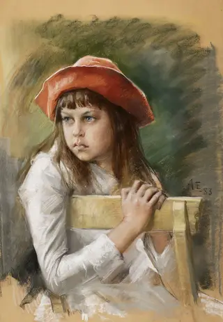 Taiteilijan sisaren Berta Edelfeltin muotokuva, by Albert Edelfelt, 1889