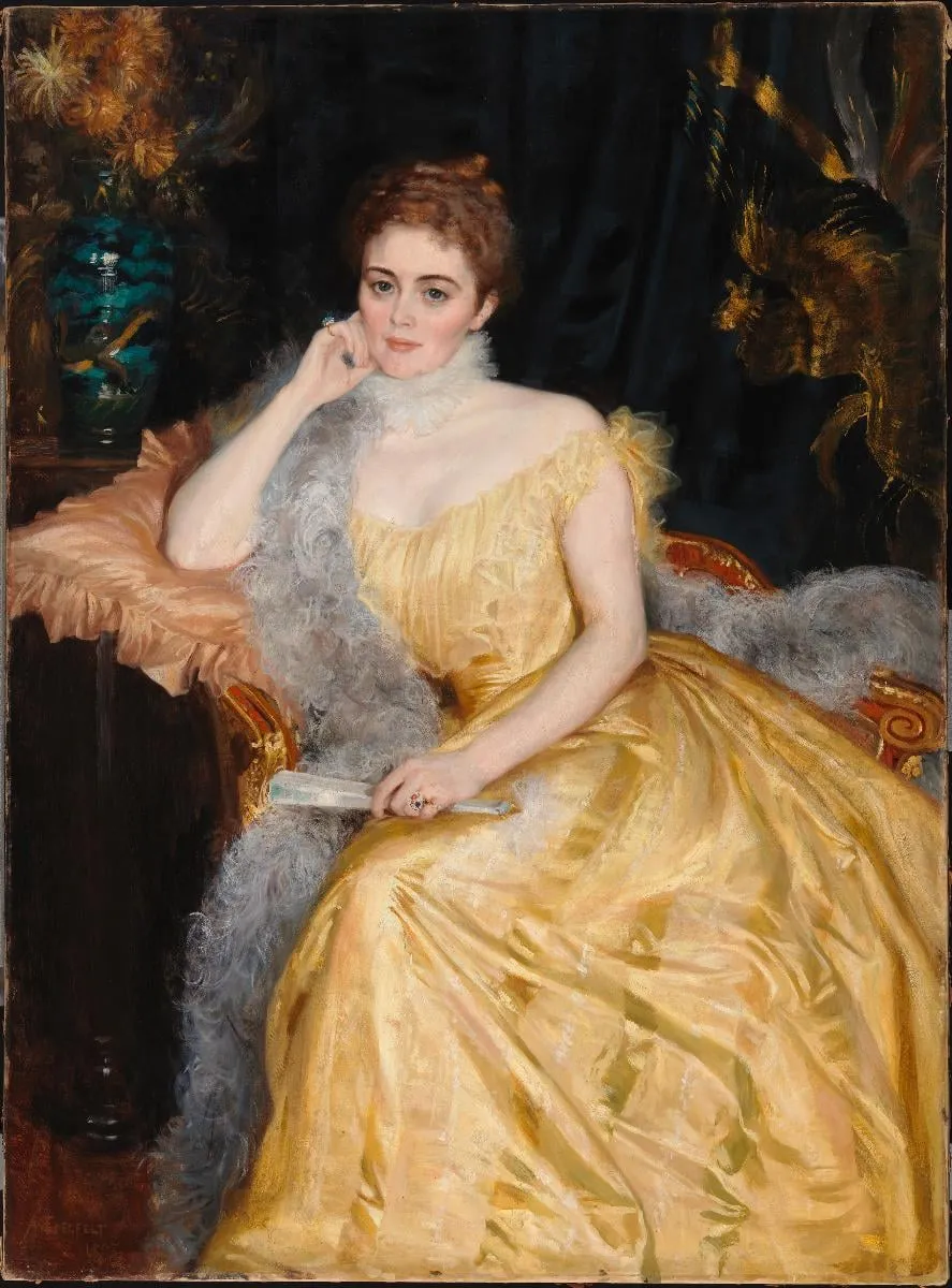 Valtioneuvoksetar Alice von Haartmanin muotokuva, by Albert Edelfelt, unspecified, 1889