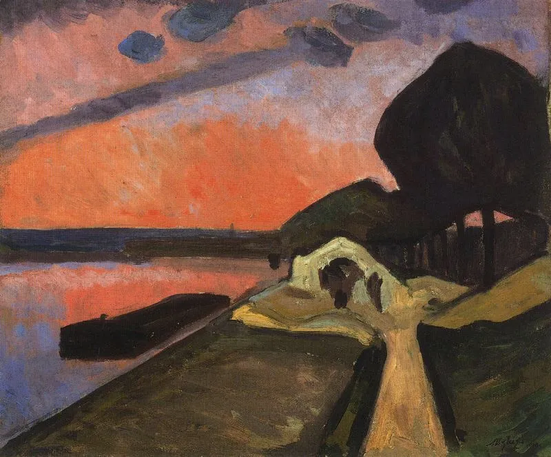 The Banks of the Marne, by Albert Gleizes, oil, 1909