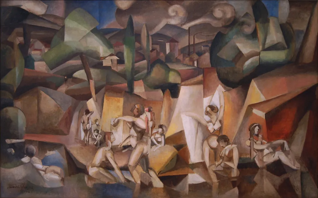 The Bathers, by Albert Gleizes, oil, 1912