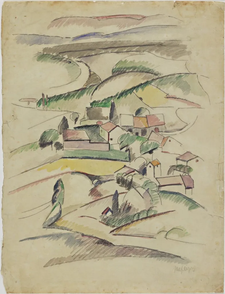 Untitled, by Albert Gleizes, watercolor, 1910