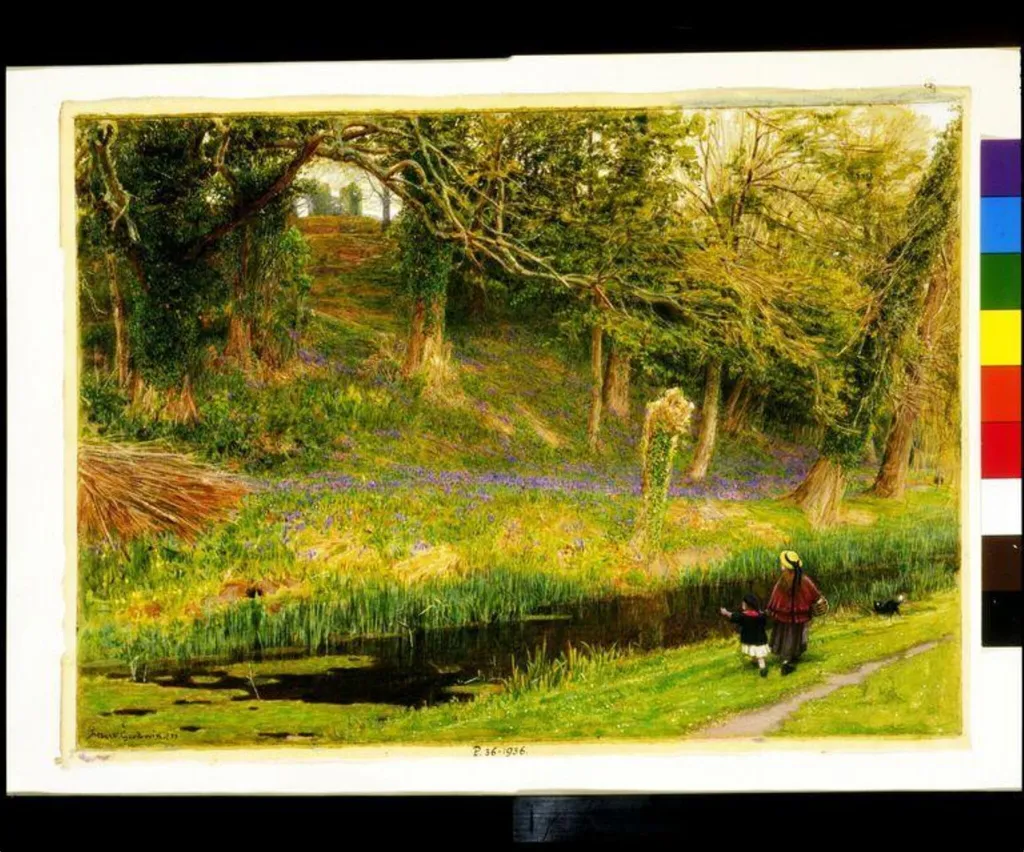 A Pleasant Land, by Albert Goodwin, watercolor, 1875