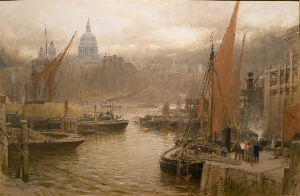Saint Paul's from the South, by Albert Goodwin, oil, 1900