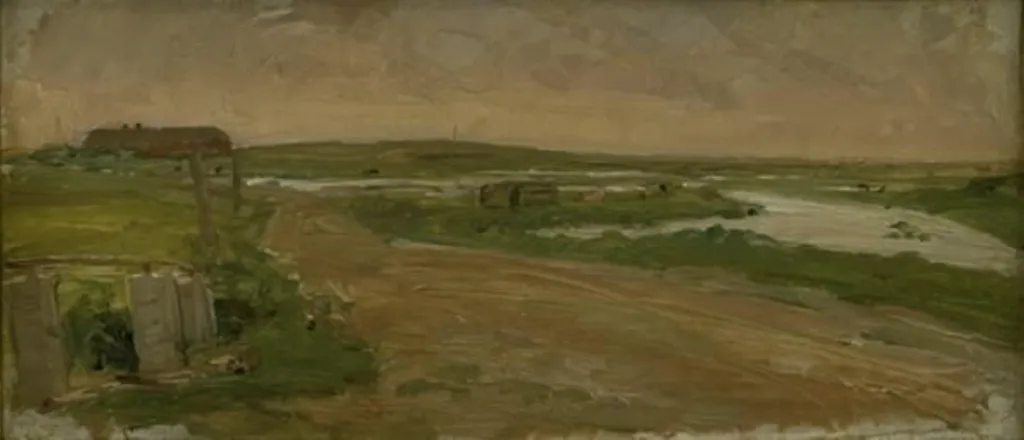 Vestjysk landskab. Holmsland, by Albert Gottschalk, oil, 1894