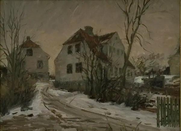 Vinterdag i Lyngby, by Albert Gottschalk