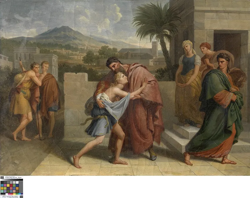 De thuiskomst van de verloren zoon, by Albert Gregorius, oil, 1774