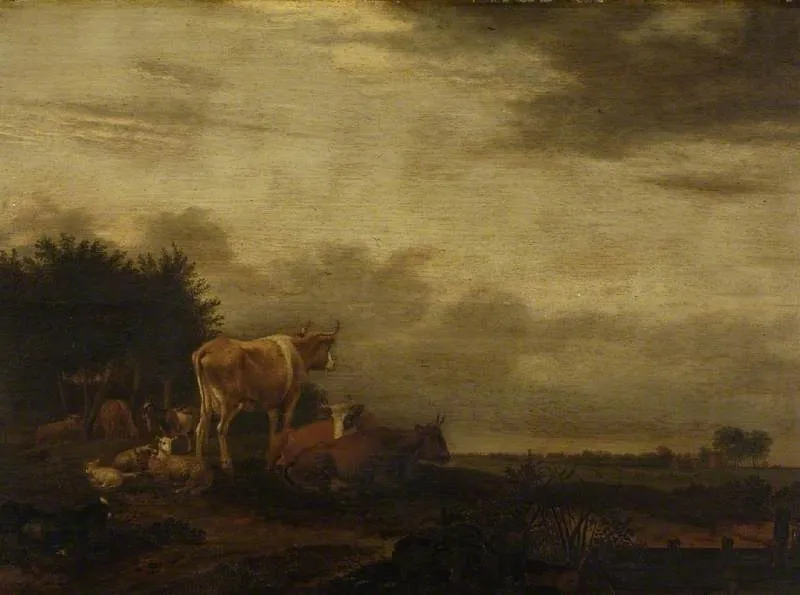 Cattle-piece, by Albert Klomp, oil, 1666