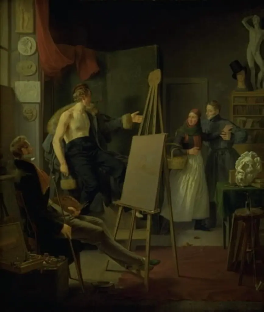 A Girl Selling Fruit in an Artist's Studio, by Albert Küchler