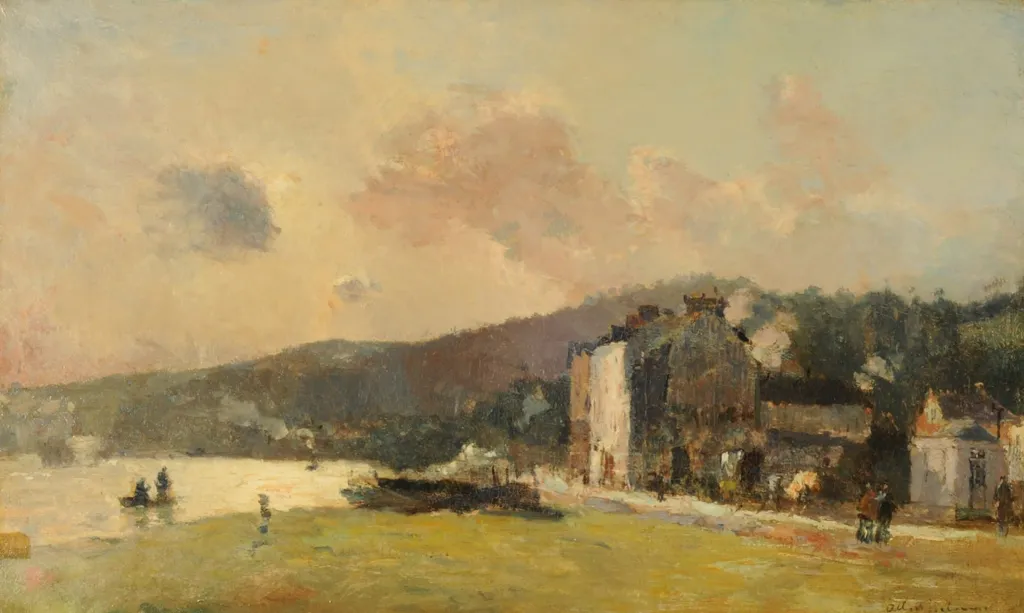 La Seine à Croisset, près de Rouen, by Albert Lebourg, oil, 1898