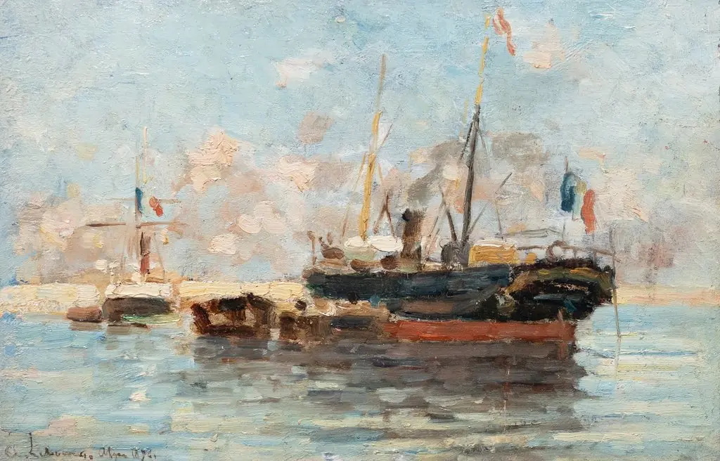 Steamer, Port of Algiers, by Albert Lebourg