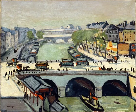 Le Pont Saint-Michel, by Albert Marquet, unspecified, 1910