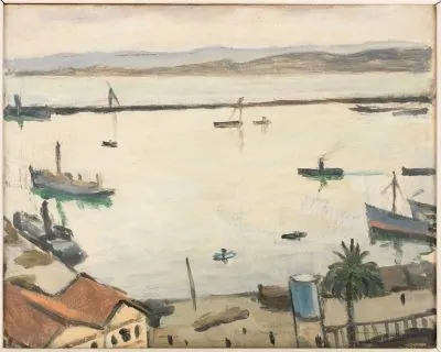 Le Port d'Alger, by Albert Marquet, oil, 1924