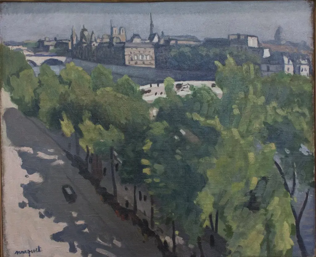 Louvre Embankment and the New Bridge, by Albert Marquet