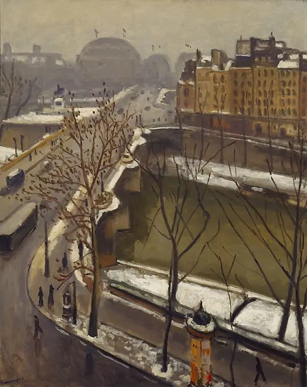 The Pont Neuf in the snow, by Albert Marquet