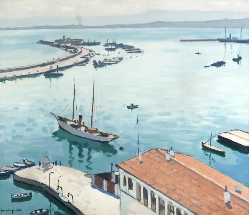 The Port of Algiers, by Albert Marquet, oil, 1922