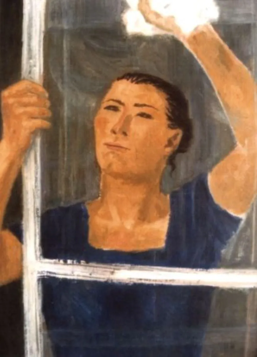 Spălatul geamului, by Albert Nagy, unspecified, 1961