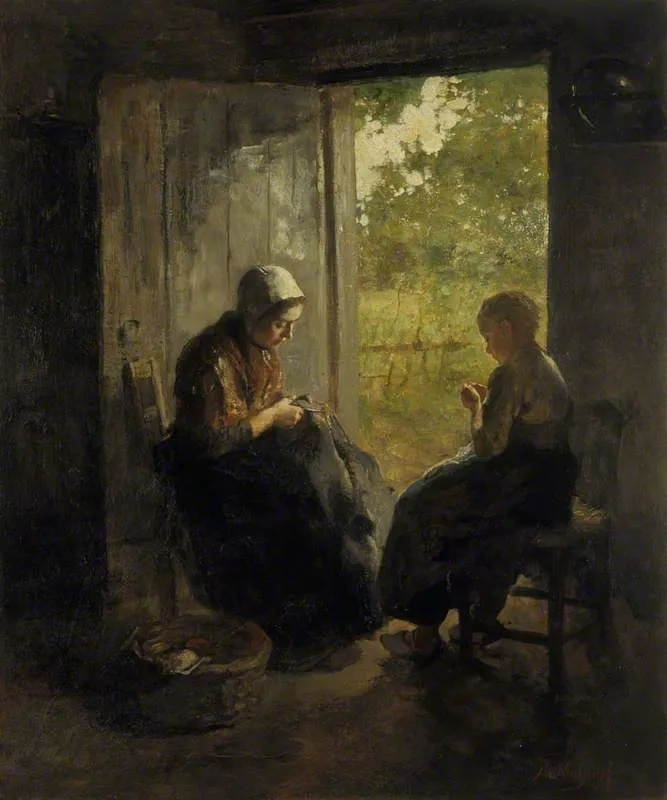 Busy, by Albert Neuhuys, oil, 1892