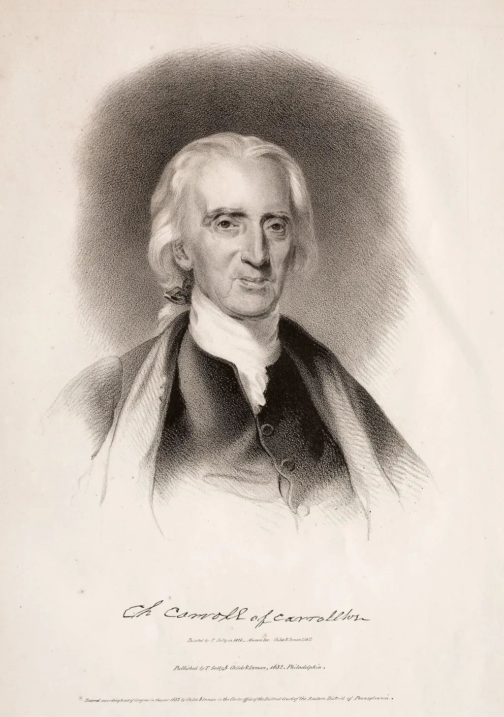 Charles Carroll of Carrollton, Maryland, by Albert Newsam, 1832
