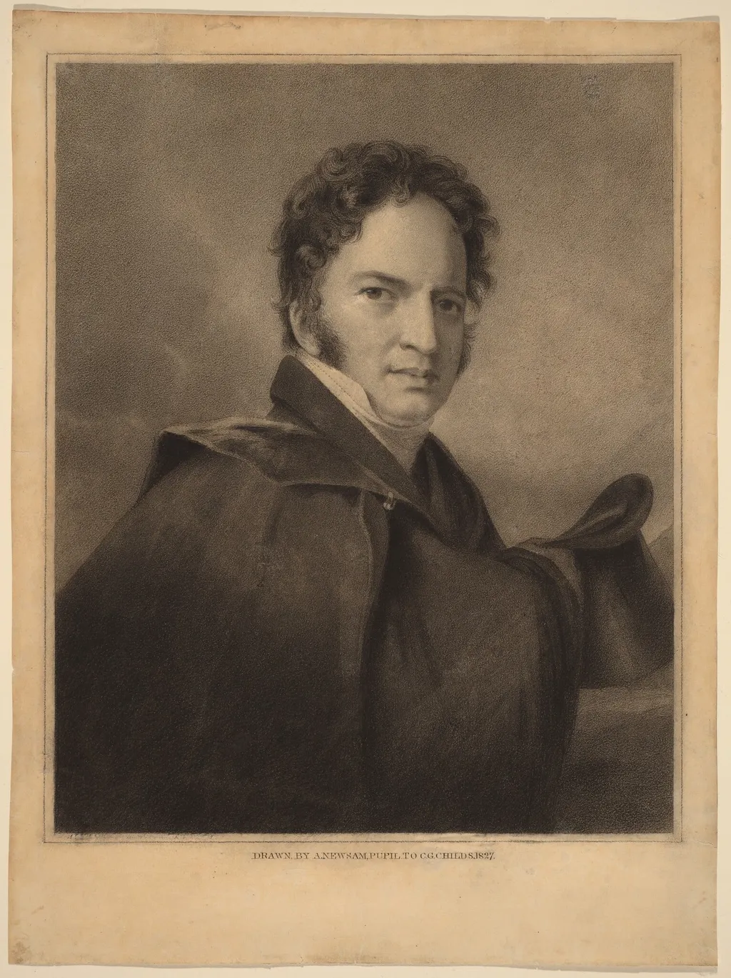 Gideon Fairman, by Albert Newsam, ink, 1827