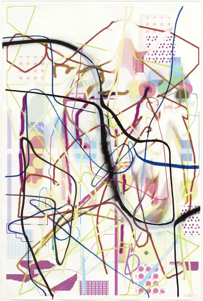 Untitled, by Albert Oehlen, gouache, 1996