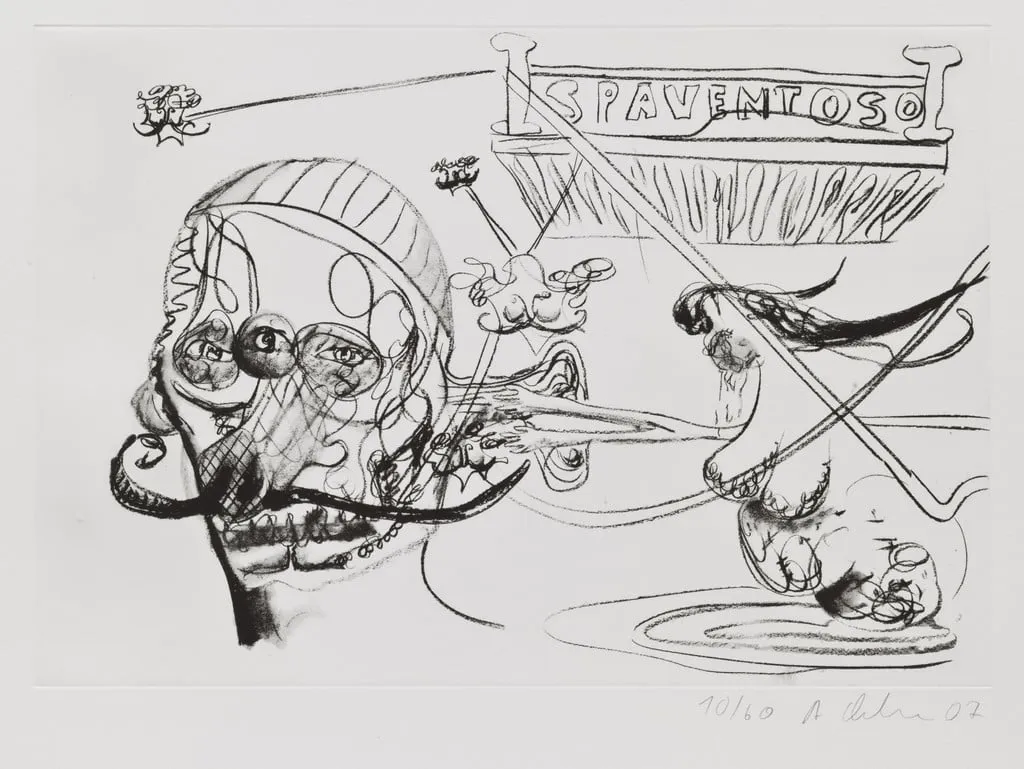 Untitled, by Albert Oehlen, ink, 2007
