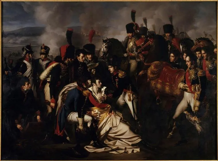 Last moments of Marshal Lannes at the Battle of Essling, 22 May 1809