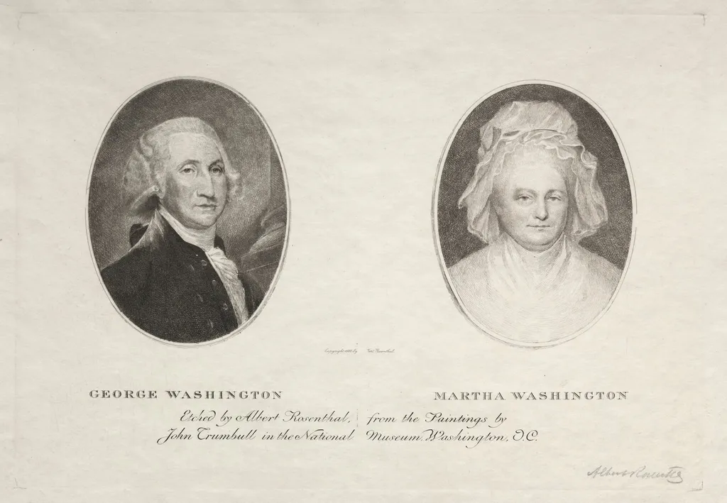 George and Martha Washington, by Albert Rosenthal, 1901