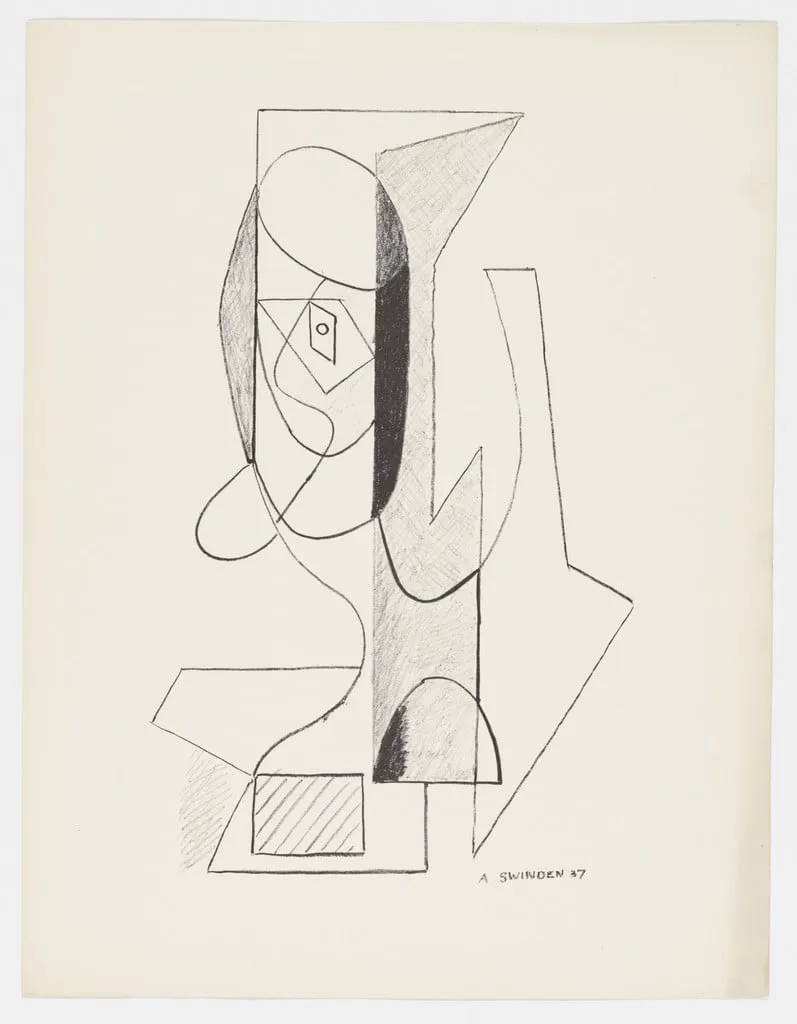 Untitled, by Albert Swinden, ink, 1937