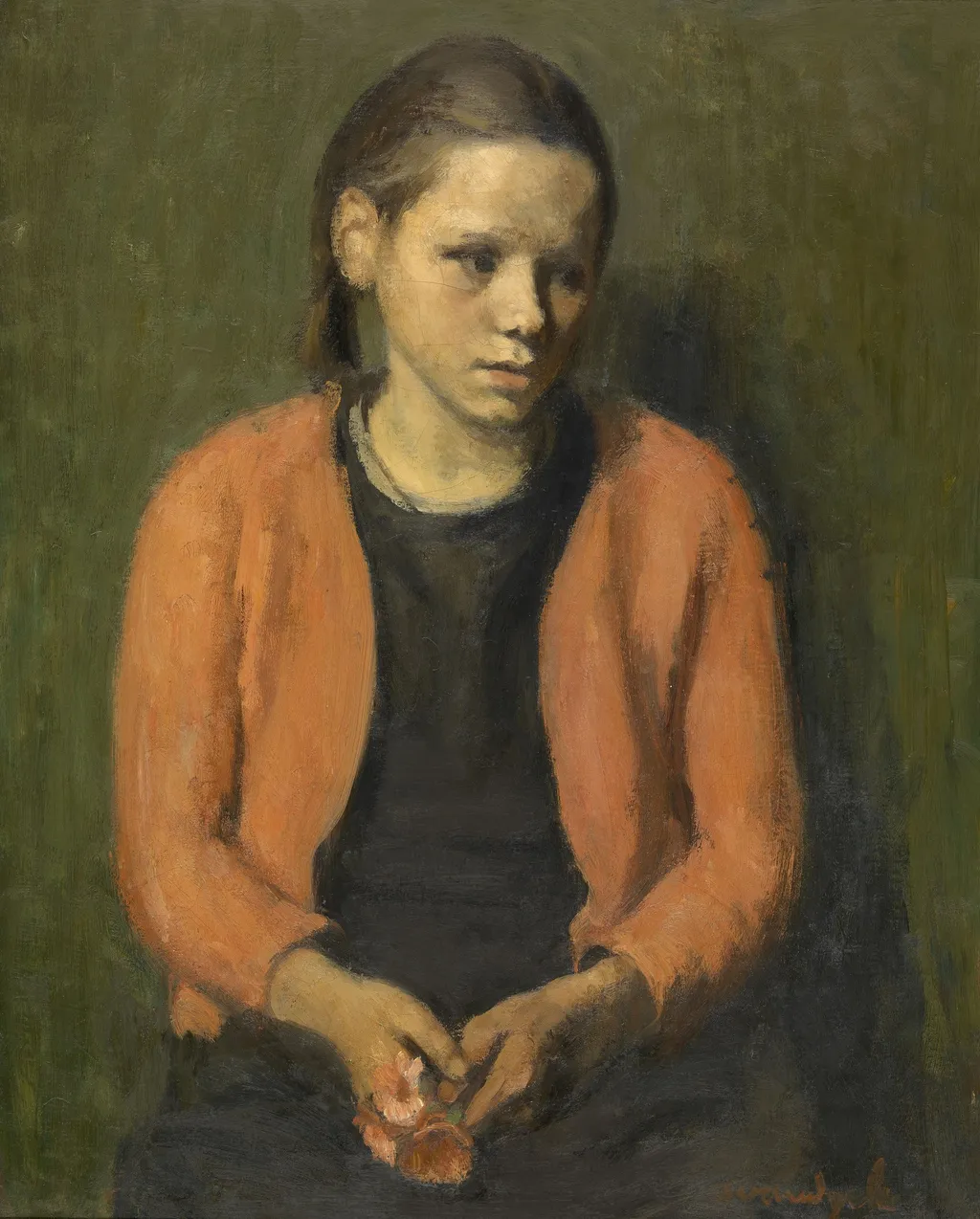 Girl from the Kempen, by Albert Van Dyck, oil, 1933
