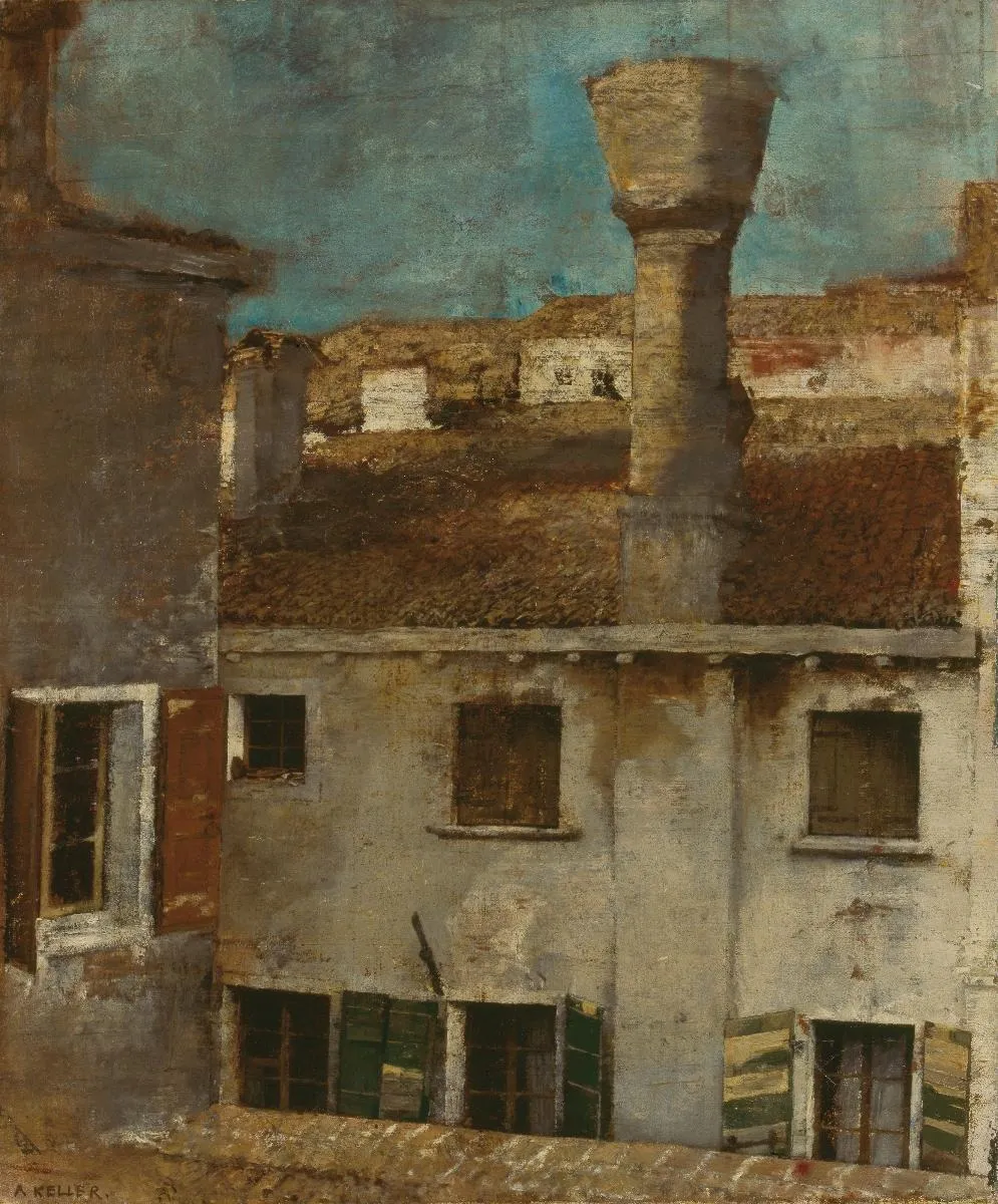 Dächer in Venedig, by Albert von Keller, oil, 1873