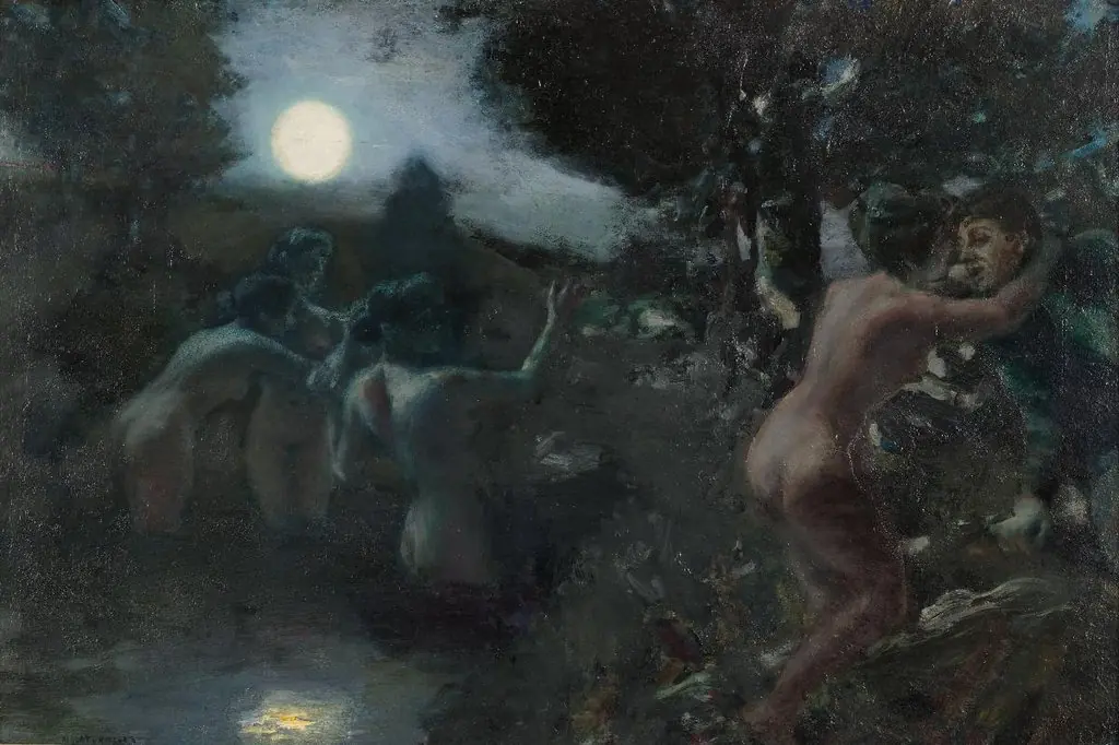 Mondnacht / Versuchung, by Albert von Keller