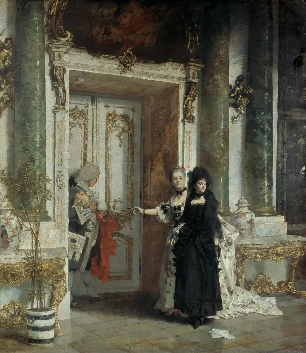Zur Audienz, by Albert von Keller, oil, 1872