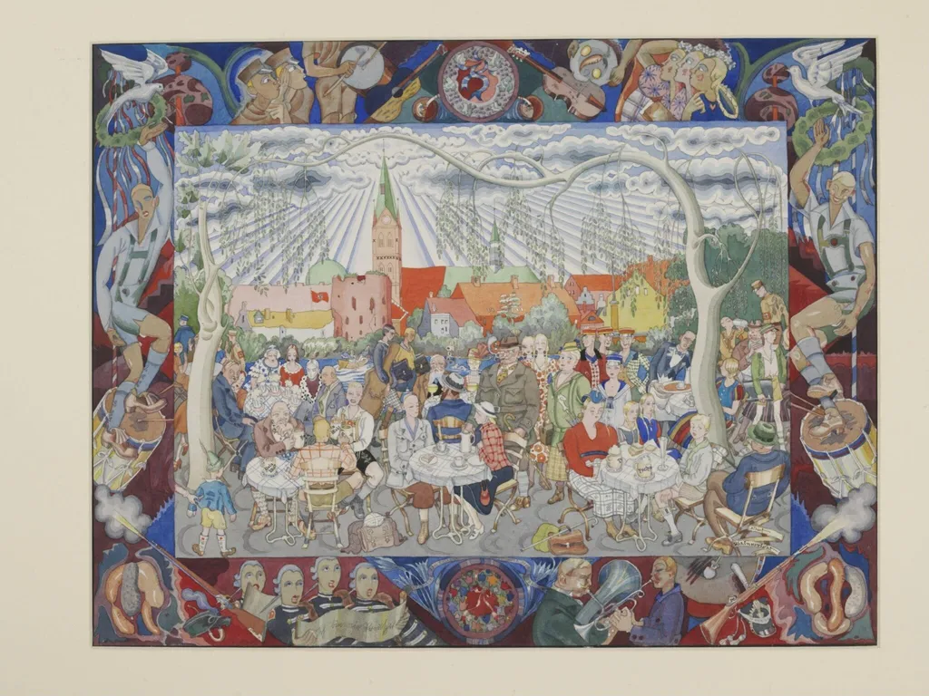 The Pleasure Garden, by Albert Wainwright, watercolor, 1934