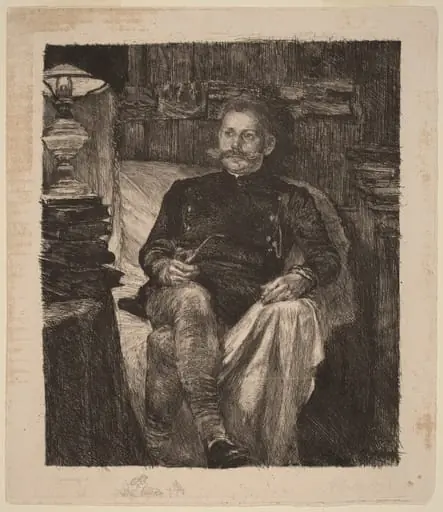 Franz Rose in His Study, by Albert Welti