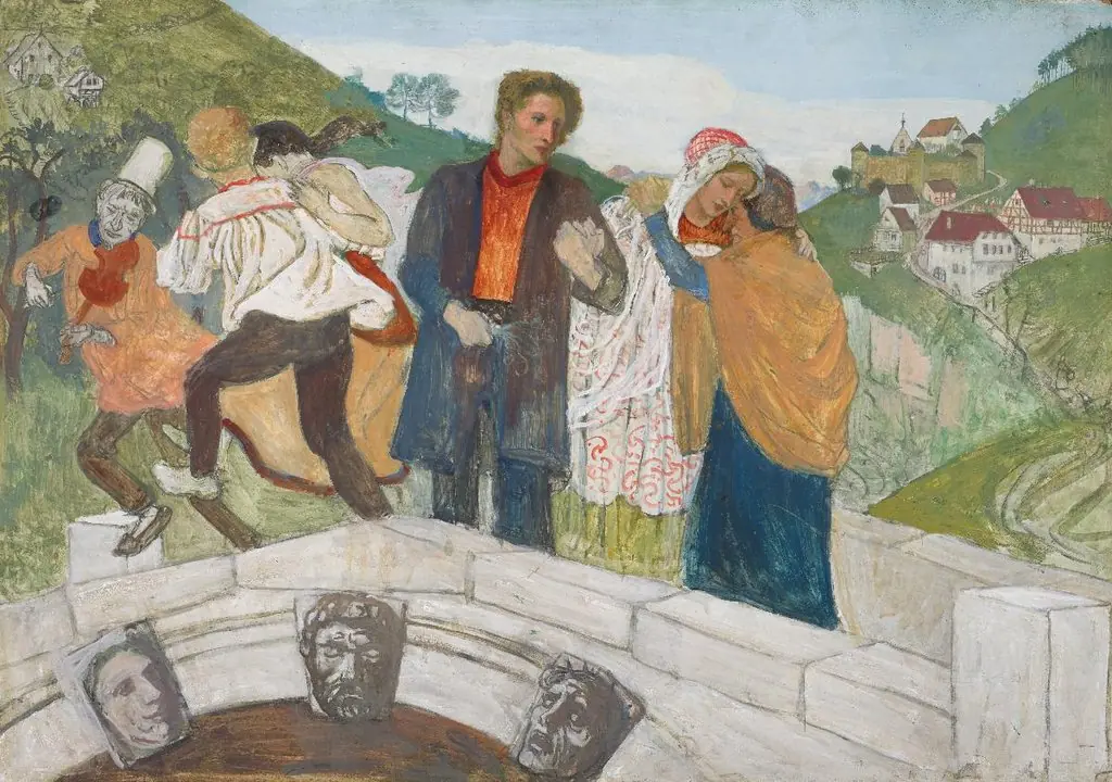 Hochzeitsabend. Entwurf, by Albert Welti