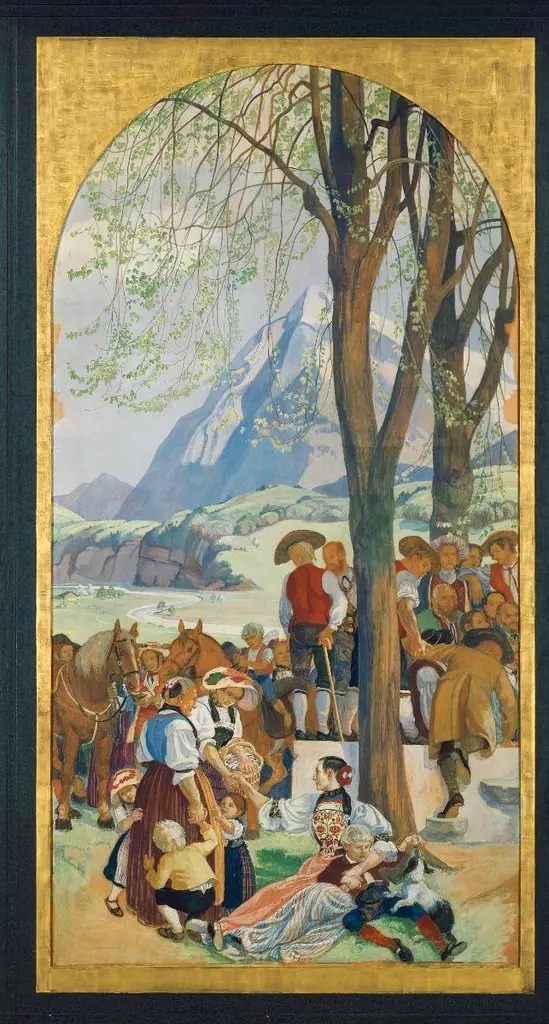 Obwaldner Landsgemeinde [erstes Bild, links], by Albert Welti