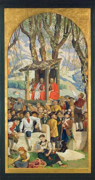 Obwaldner Landsgemeinde [viertes Bild, Mitte rechts]