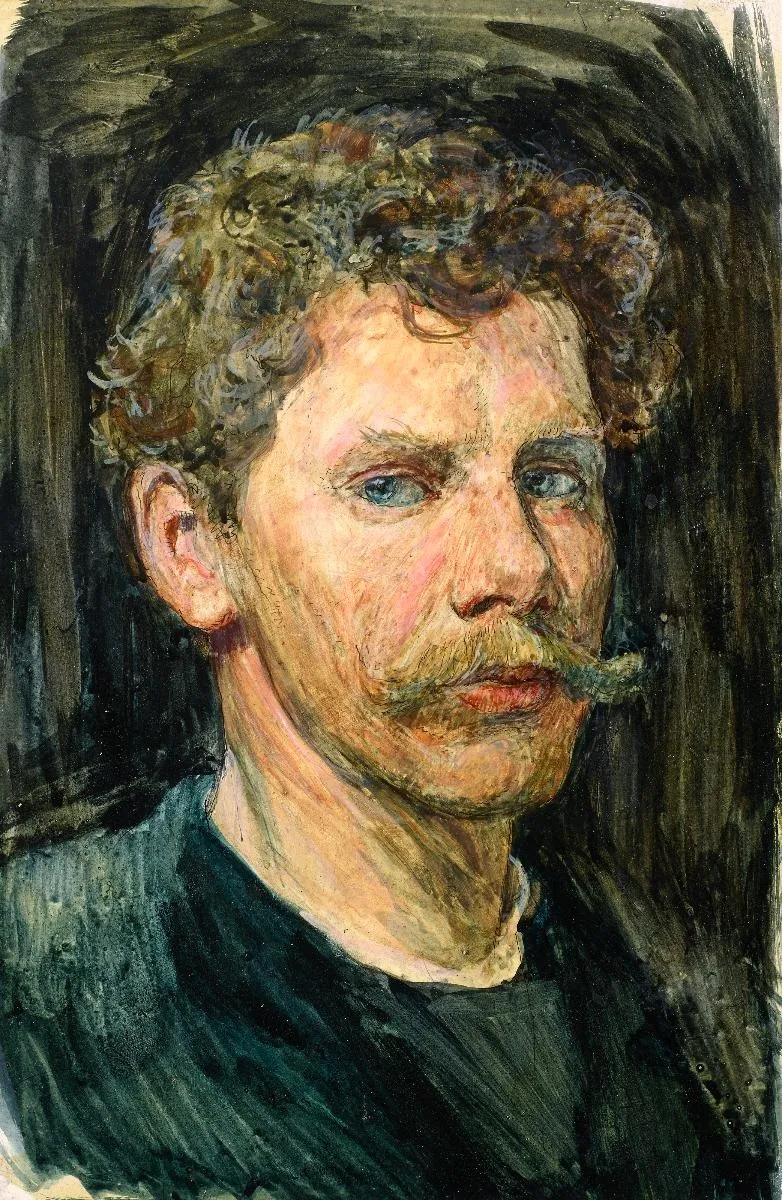 Selbstbildnis, by Albert Welti, unspecified, 1893