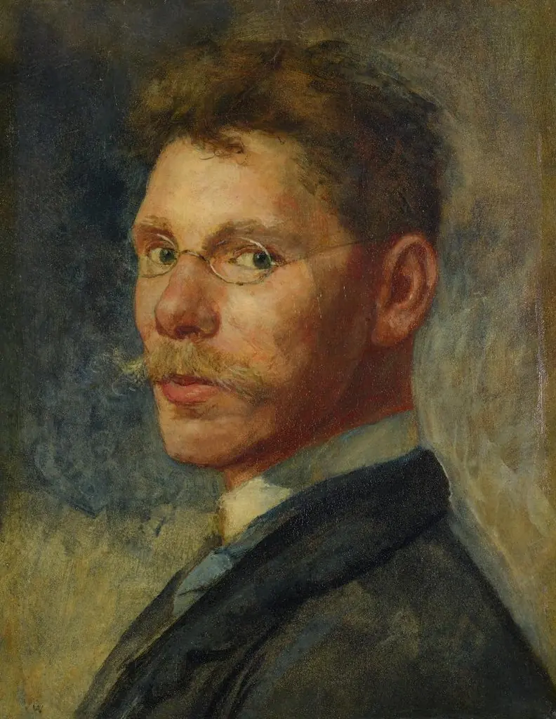 Selbstbildnis mit Brille, by Albert Welti