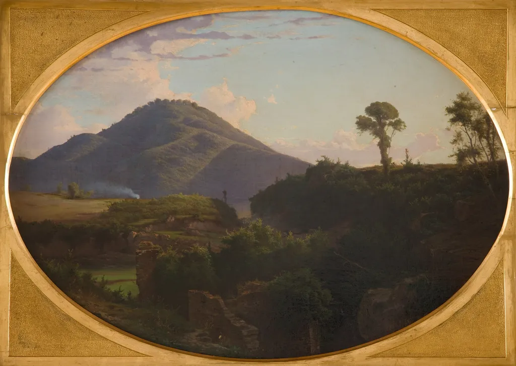 Landscape from the Environs of Rome, by Albert Żamett, oil, 1856